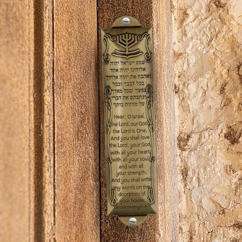 3X Mezuzah Wall Decor Plaque Ornament Metal Blessing Door Ornament Jewish Gift
