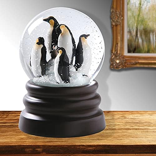 WHAT ON EARTH Musical Snow Globe with Penguins