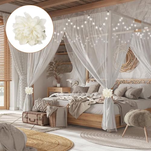 Floral Curtain Holdbacks 2PCS for Home Office Bedroom Decor