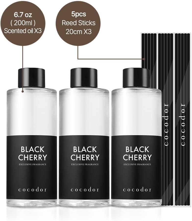 Cocodor Lemon Eucalyptus Reed Diffuser Refill 3 Pack
