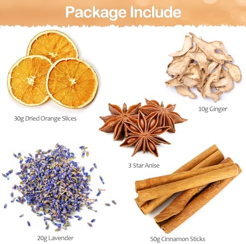 Cozy Nights Stovetop Potpourri with Cinnamon Ginger Lavender Anise Star and Orange