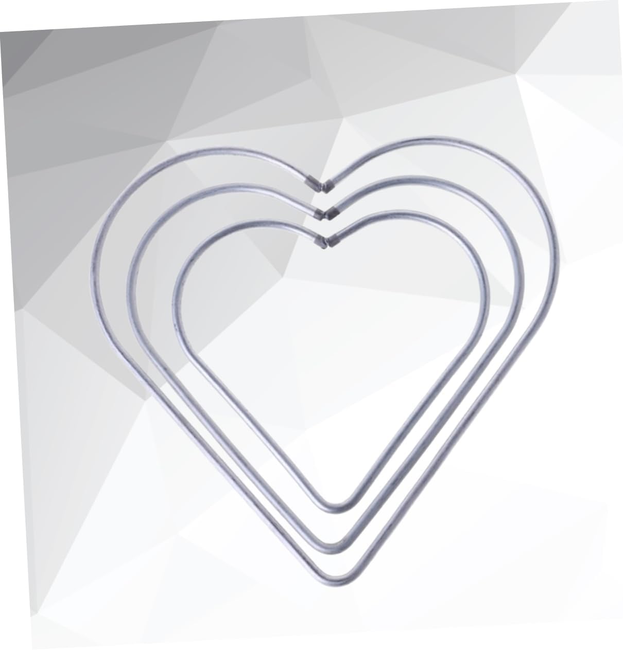 3pcs Heart Shaped Metal Macrame Hoops for DIY Dreamcatcher Wall Decor