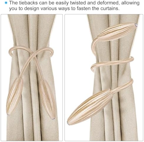 PATIKIL Pink Curtain Tiebacks 2 Pack Holdbacks