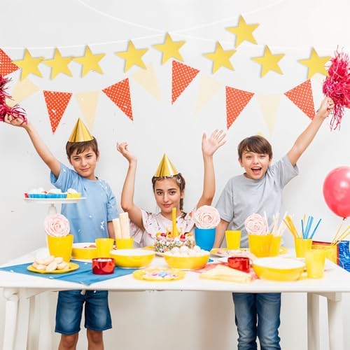 40 Pcs Gold Star Cutouts 6 Inch Double Printed Party Decor