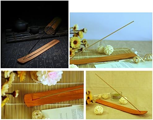 TRENDBOX 20pcs Plain Wood Incense Holder Burner Ash Catcher