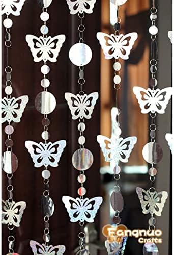 QueenBox 5Pcs 394in Butterfly Sequin Curtain
