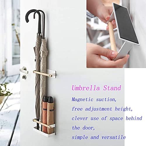 WANLIAN Wall Mounted Umbrella Stand Wrought Iron Rack With Magnet Adsorption