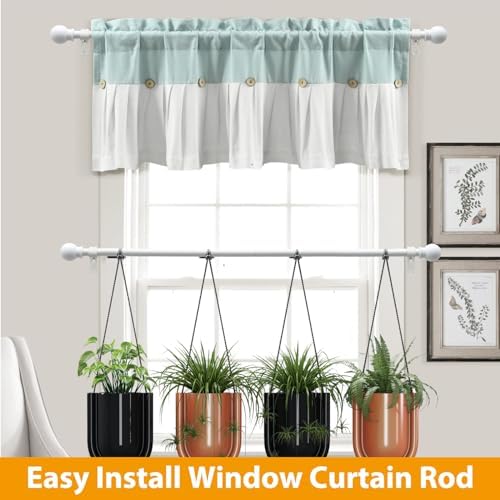 Adjustable Metal Curtain Rods with Round Finials 30-45 Inches