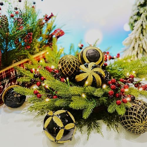 4 Piece Christmas Ornament Set for Tree and Holiday Decor