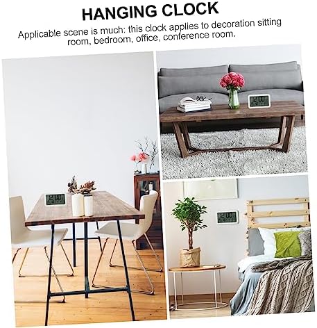 NOLITOY Display Digital Alarm Clock with Temperature and Humidity Multi-Function Wall Clock for Home and Office