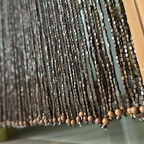 Handmade Bamboo Door Curtain with Wooden Beads
