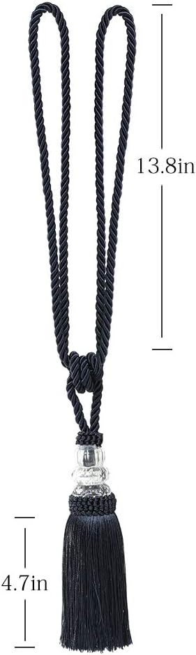 BEL AVENIR 4 Pack Crystal Curtain Holdbacks 1