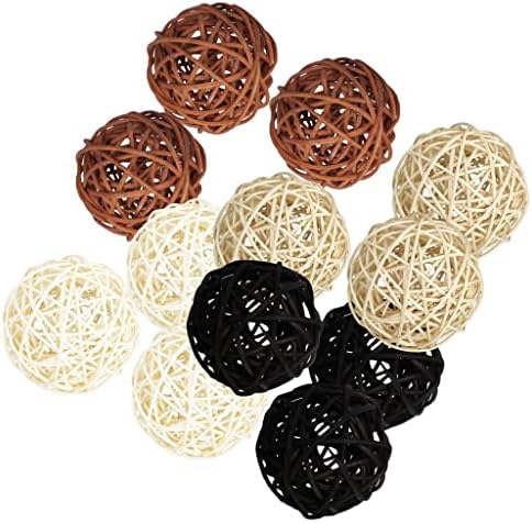 12pcs Multi Color Rattan Ball Hanging Decor