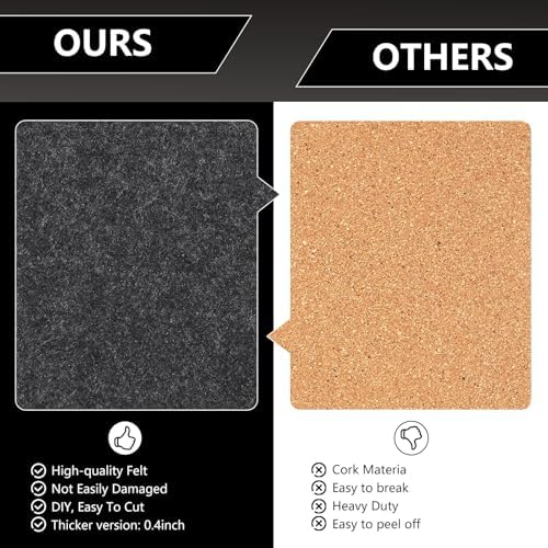 8 Packs White Hexagon Felt Pin Board with 30 Push Pins
