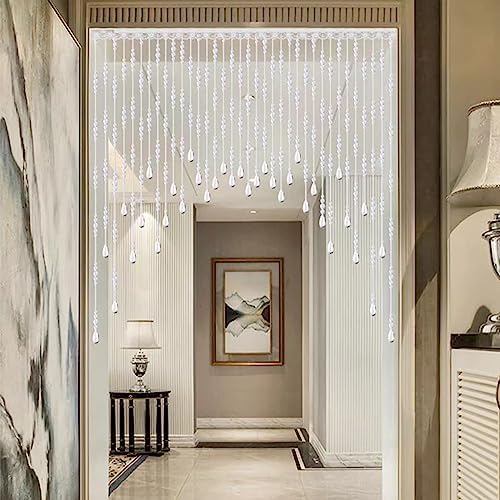 EMYJAY Clear Crystal Beaded Curtain for Doorway