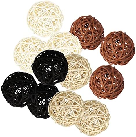 12pcs Multi Color Rattan Ball Hanging Decor