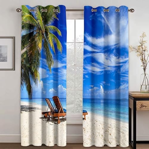 Homxi Blackout Curtains 2 Pack 40W x 63H In