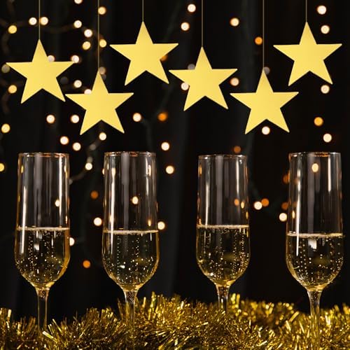 40 Pcs Gold Star Cutouts 6 Inch Double Printed Party Decor