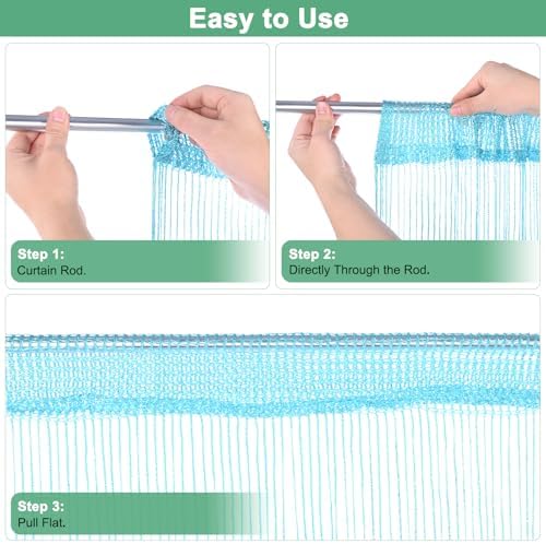 Orange Decorative Door String Curtain 39x79 Inch Fringe Panel for Room Divider and Interior Decoration