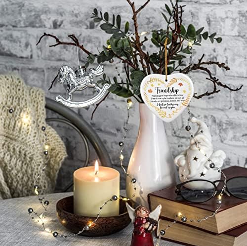 PNTKION Friendship Heart Ceramic Hanging Ornament Keepsake Sign