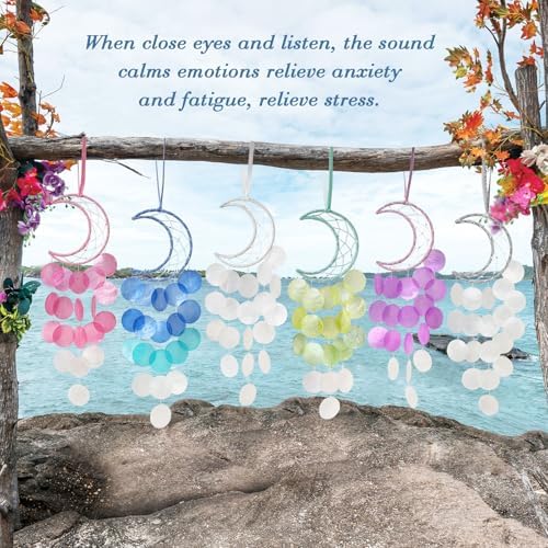 Pretty Jolly Small Outdoor Crescent Moon Woven Dream Catcher Wind Chimes