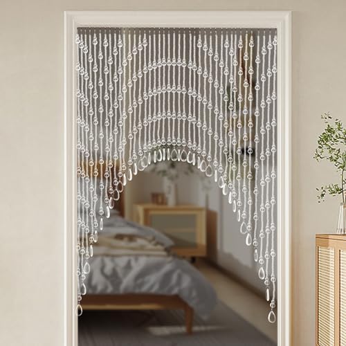 Crystal Beaded Curtain with Hooks for Doorway