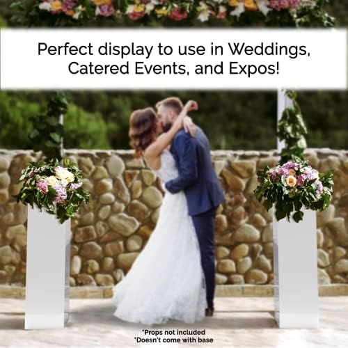 Tall White Acrylic Display Cube No Lid 12x12x40