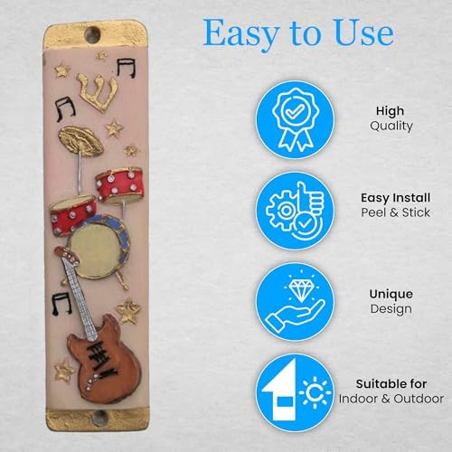 Majestic Giftware 4 Inch Ceramic Mezuzah Case with Mountains Design