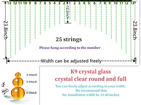 Clear Crystal Hanging Door Beads Curtain Valance