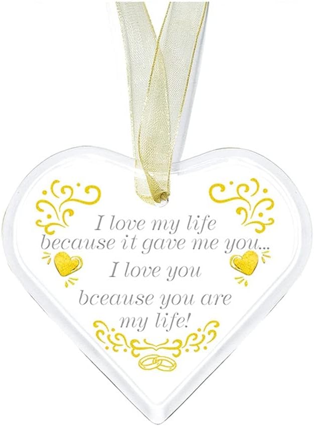 SAIYI K9 Crystal Handmade Heart Hanging Ornament Gift for Mom and Couples