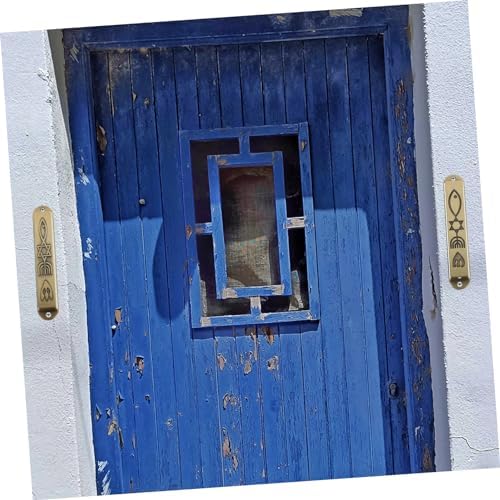 2pcs Metal Mezuzah Door Decor Holy Scroll for Home Blessing and Protection