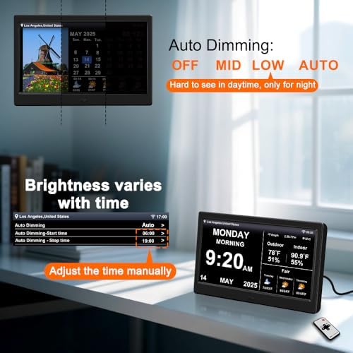 TIMEMOON 2025 Digital Clock with Weather Forecast