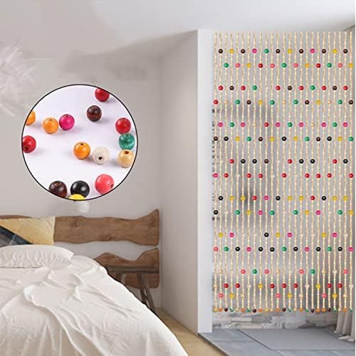 Beaded Curtain Bamboo Door Divider Natural Design
