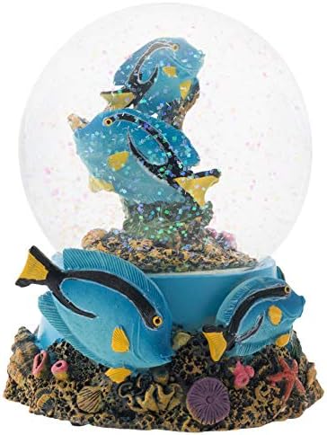 Elanze Designs Musical Snow Globe with Tang Fish