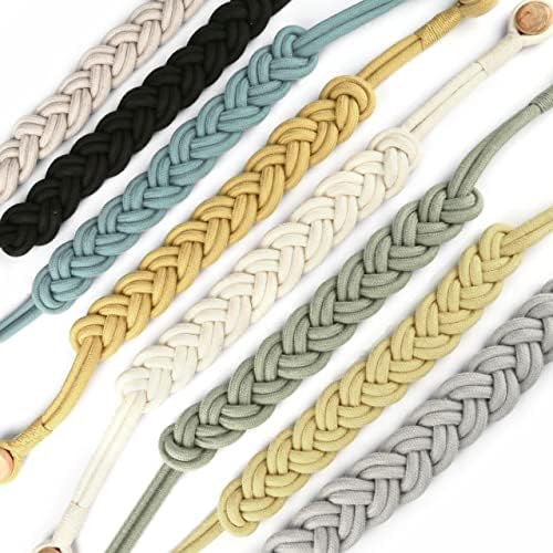BEL AVENIR Magnetic Jute Curtain Tiebacks 4 Pack