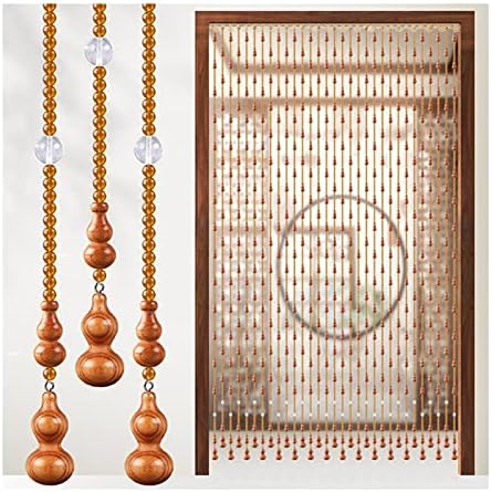 Pengfei Beaded Curtain Natural Wood Door Divider
