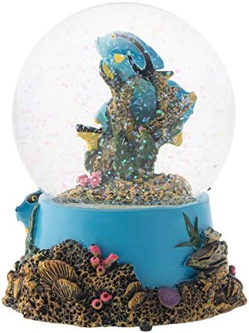 Elanze Designs Musical Snow Globe with Tang Fish
