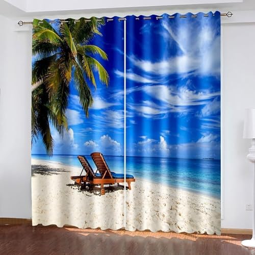 Homxi Blackout Curtains 2 Pack 40W x 63H In