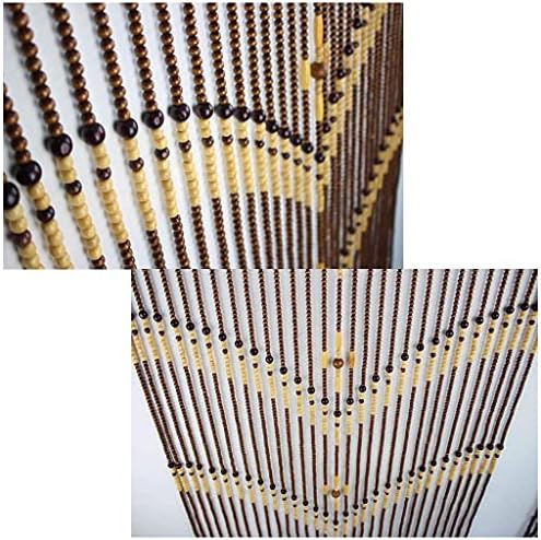 ZHOUXIAO Bamboo Wood Beaded Curtain for Doorways