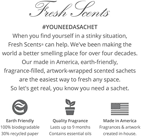 Fresh Scents Scented Sachet Packet Lavender 6 Pack
