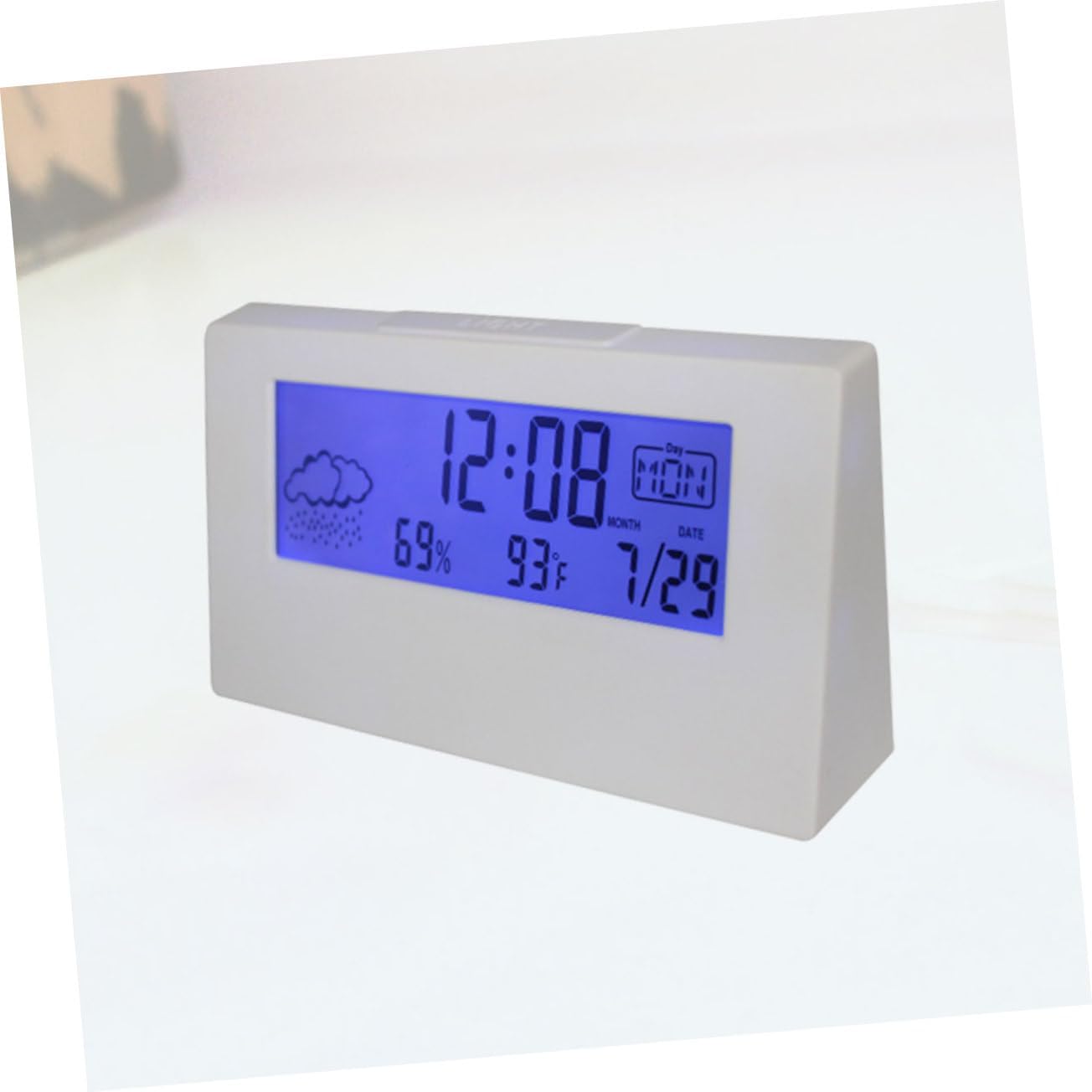 LCD Weather Alarm Clock with Temperature and Humidity Monitor