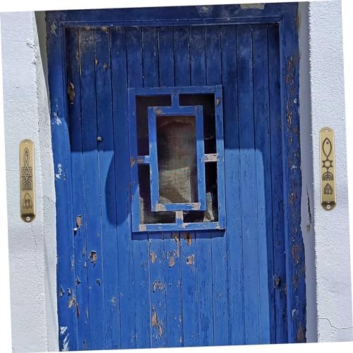 Ipetboom Metal Mezuzah Ornament 2-Piece Set for House Decor