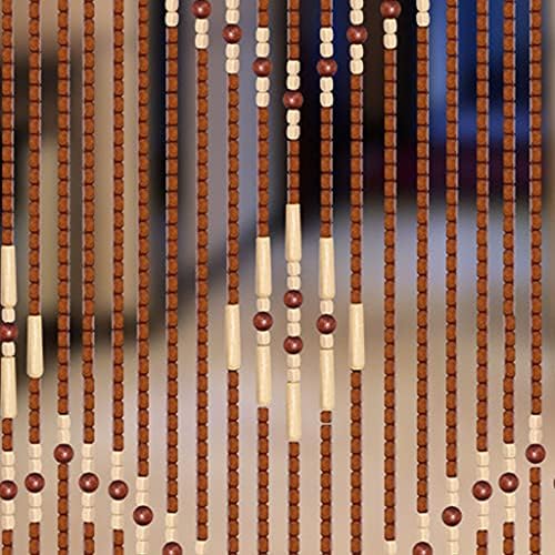 Natural Wood Beaded Curtains for Doorways