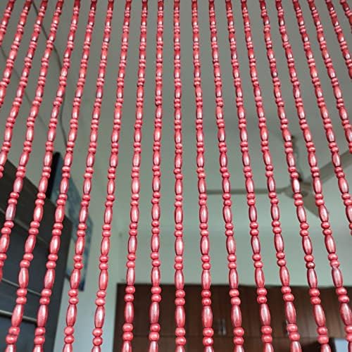 Wood Bead Curtain for Room Dividers and Doorways 30 Strands