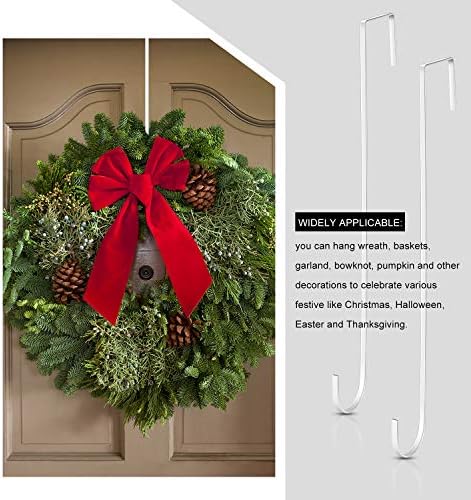 Hotop 15 Inch Wreath Hangers 6 Pieces White