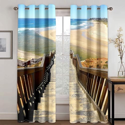 Homxi Blackout Curtains 2 Pack 52x63 Inch