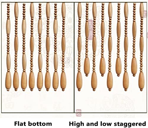 Natural Wooden Beaded String Curtains for Home Decor