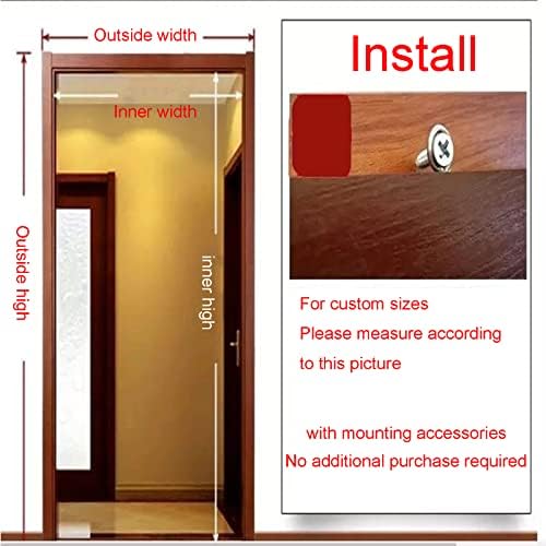 LEOSXA Beaded Door Curtain - 21 Strands 80x176cm Natural Wood Panels