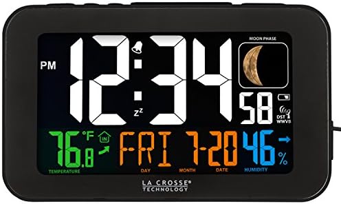 La Crosse Technology Atomic Color Alarm Clock with USB Charging
