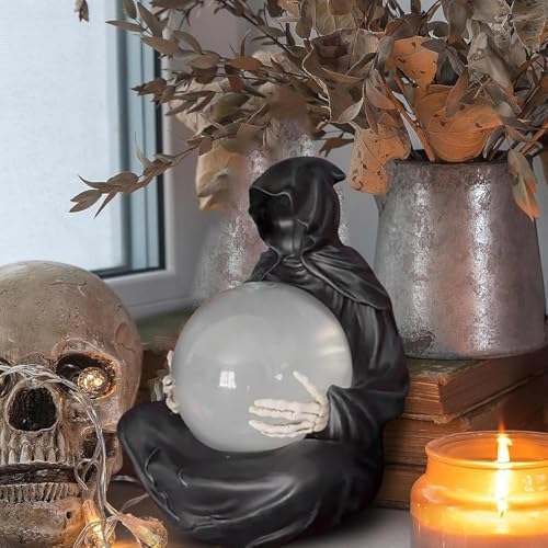 Gothic Grim Reaper Crystal Ball Snow Globe